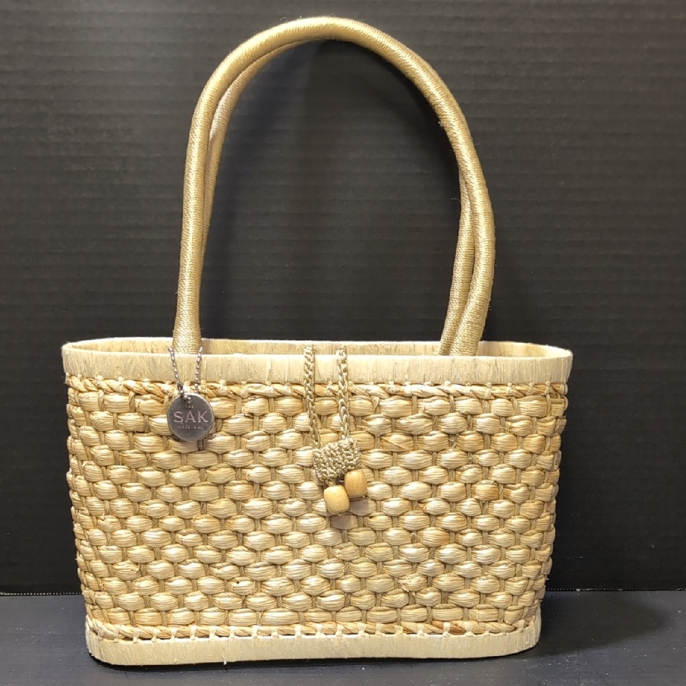 The Sak Gold Woven Tote Bag